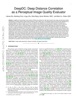 DeepDC: Deep Distance Correlation as a Perceptual Image Quality
  Evaluator