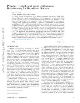 Global, and Local Optimization Beamforming for Broadband Sources