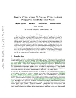 Creative Writing with an AI-Powered Writing Assistant: Perspectives from
  Professional Writers