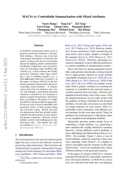 MACSum: Controllable Summarization with Mixed Attributes