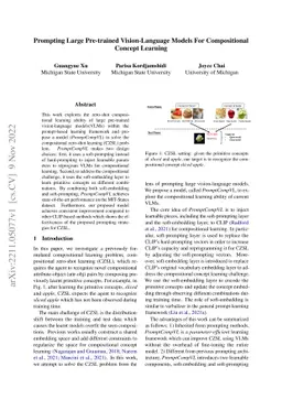 Prompting Large Pre-trained Vision-Language Models For Compositional
  Concept Learning