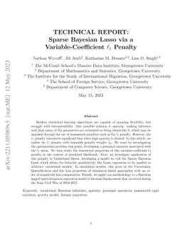 Sparse Bayesian Lasso via a Variable-Coefficient $\ell_1$ Penalty