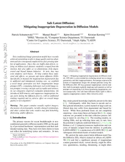 Safe Latent Diffusion: Mitigating Inappropriate Degeneration in
  Diffusion Models