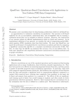 QuadConv: Quadrature-Based Convolutions with Applications to Non-Uniform
  PDE Data Compression