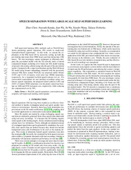 Speech separation with large-scale self-supervised learning