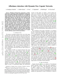 Affordance detection with Dynamic-Tree Capsule Networks