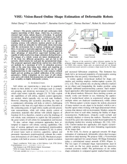 Vision-Based Online Key Point Estimation of Deformable Robots