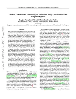 MuMIC -- Multimodal Embedding for Multi-label Image Classification with
  Tempered Sigmoid