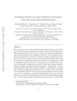 Stabilizing Machine Learning Prediction of Dynamics: Noise and
  Noise-inspired Regularization