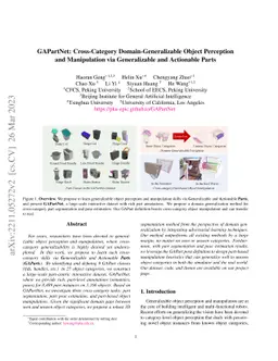 GAPartNet: Cross-Category Domain-Generalizable Object Perception and
  Manipulation via Generalizable and Actionable Parts