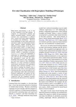 Few-shot Classification with Hypersphere Modeling of Prototypes