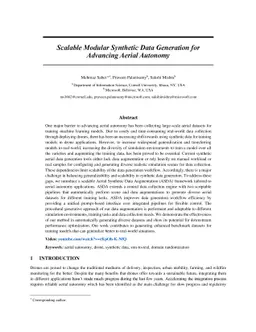 Scalable Modular Synthetic Data Generation for Advancing Aerial Autonomy