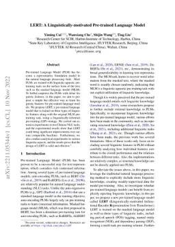 LERT: A Linguistically-motivated Pre-trained Language Model