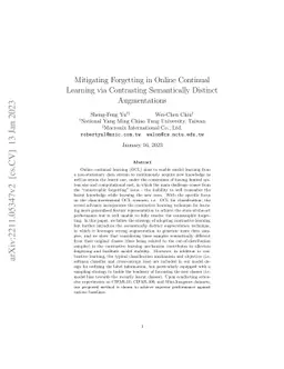Mitigating Forgetting in Online Continual Learning via Contrasting
  Semantically Distinct Augmentations