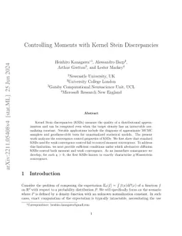 Controlling Moments with Kernel Stein Discrepancies