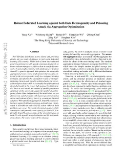 Robust Federated Learning against both Data Heterogeneity and Poisoning
  Attack via Aggregation Optimization
