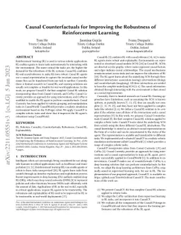 Causal Counterfactuals for Improving the Robustness of Reinforcement
  Learning