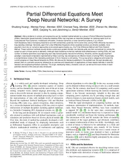 Partial Differential Equations Meet Deep Neural Networks: A Survey