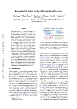 Estimating Soft Labels for Out-of-Domain Intent Detection