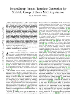 InstantGroup: Instant Template Generation for Scalable Group of Brain MRI Registration