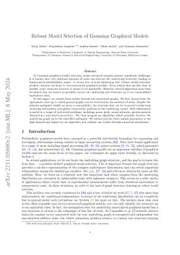 Robust Model Selection of Gaussian Graphical Models