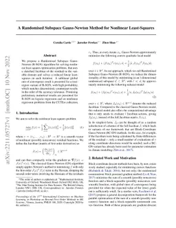 A Randomised Subspace Gauss-Newton Method for Nonlinear Least-Squares