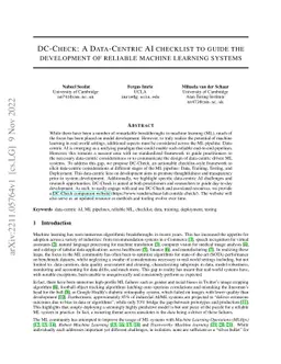 DC-Check: A Data-Centric AI checklist to guide the development of
  reliable machine learning systems