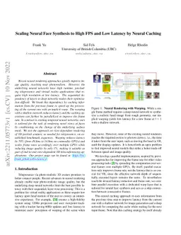 Scaling Neural Face Synthesis to High FPS and Low Latency by Neural
  Caching