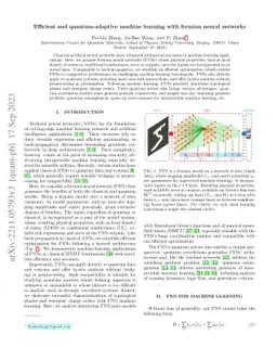 Efficient and quantum-adaptive machine learning with fermion neural
  networks
