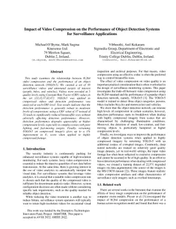 Impact of Video Compression on the Performance of Object Detection
  Systems for Surveillance Applications