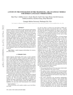 A Study on the Integration of Pre-trained SSL, ASR, LM and SLU Models
  for Spoken Language Understanding