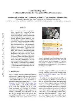 Understanding ME? Multimodal Evaluation for Fine-grained Visual
  Commonsense
