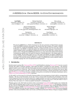 pyRDDLGym: From RDDL to Gym Environments