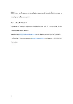 EEG-based performance-driven adaptive automated hazard alerting system
  in security surveillance support