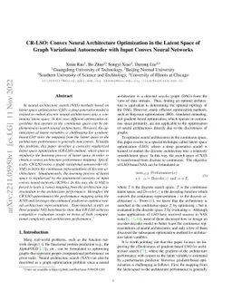 CR-LSO: Convex Neural Architecture Optimization in the Latent Space of Graph Variational Autoencoder with Input Convex Neural Networks