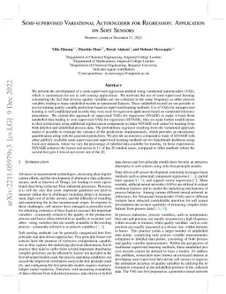 Semi-supervised Variational Autoencoder for Regression: Application on
  Soft Sensors