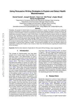 Using Persuasive Writing Strategies to Explain and Detect Health
  Misinformation