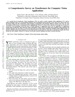 A Comprehensive Survey of Transformers for Computer Vision