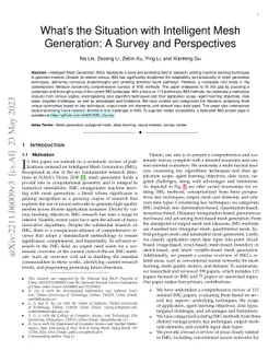 What's the Situation with Intelligent Mesh Generation: A Survey and
  Perspectives