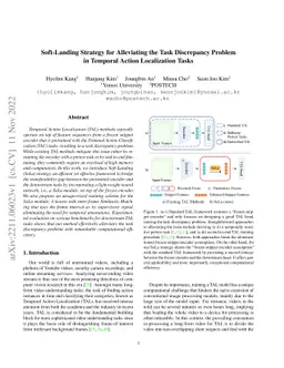 Soft-Landing Strategy for Alleviating the Task Discrepancy Problem in
  Temporal Action Localization Tasks