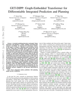 GET-DIPP: Graph-Embedded Transformer for Differentiable Integrated
  Prediction and Planning