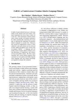 CoRAL: a Context-aware Croatian Abusive Language Dataset