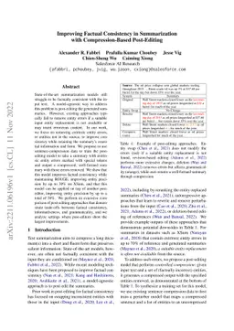 Improving Factual Consistency in Summarization with Compression-Based
  Post-Editing