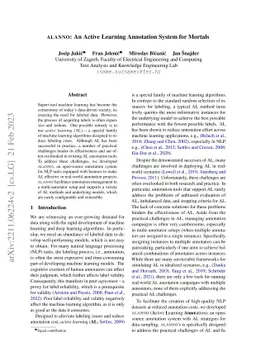 ALANNO: An Active Learning Annotation System for Mortals