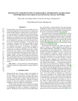 Fraudulent User Detection Via Behavior Information Aggregation Network
  (BIAN) On Large-Scale Financial Social Network