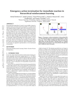 Emergency action termination for immediate reaction in hierarchical
  reinforcement learning
