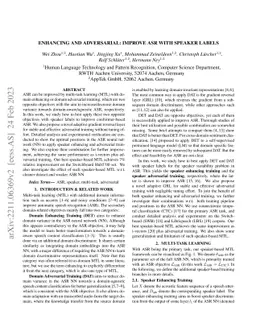 Enhancing and Adversarial: Improve ASR with Speaker Labels