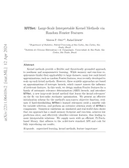 RFFNet: Large-Scale Interpretable Kernel Methods via Random Fourier
  Features