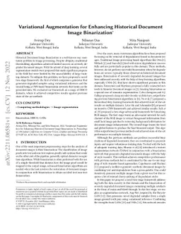 Variational Augmentation for Enhancing Historical Document Image
  Binarization