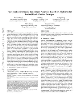 Few-shot Multimodal Sentiment Analysis based on Multimodal Probabilistic
  Fusion Prompts